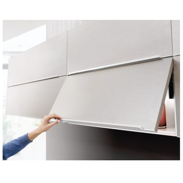 Richelieu Atmos 107 Degree MediumDuty SoftClose LiftUp Hinge for Frameless Cabinet, White and Gray, PR - AT00MD30