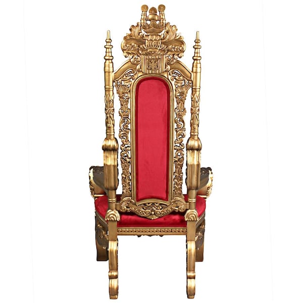 Design Toscano Golden Lord Raffles Lion Throne Chair - AF1282