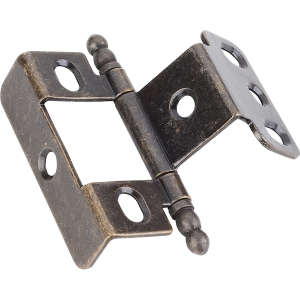 Hardware Resources 270° Full Wrap for 3/4" Framex3/4" Door, Inset Flush Ball Tip Hinge - Antique Brass - 0128AB