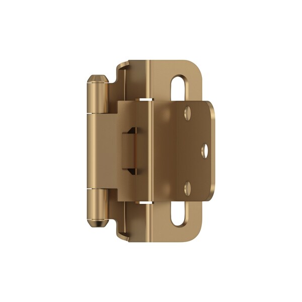 Amerock 3/8in 10mm Inset Self Closing Partial Wrap Champagne Bronze Cabinet Hinge, 1 Pair - BPR7565CZ