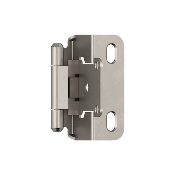 Amerock 1/2in 13 mm Overlay Self-Closing, Partial Wrap Satin Nickel Hinge - 1 Pair - BPR7550G10