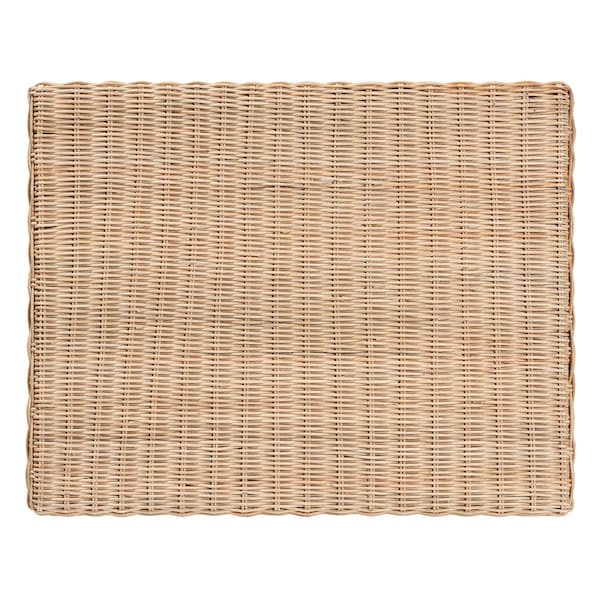 Baxton Studio Farica Modern Bohemian Natural Rattan And Mahogany Accent Bench - 217-12729-ZORO