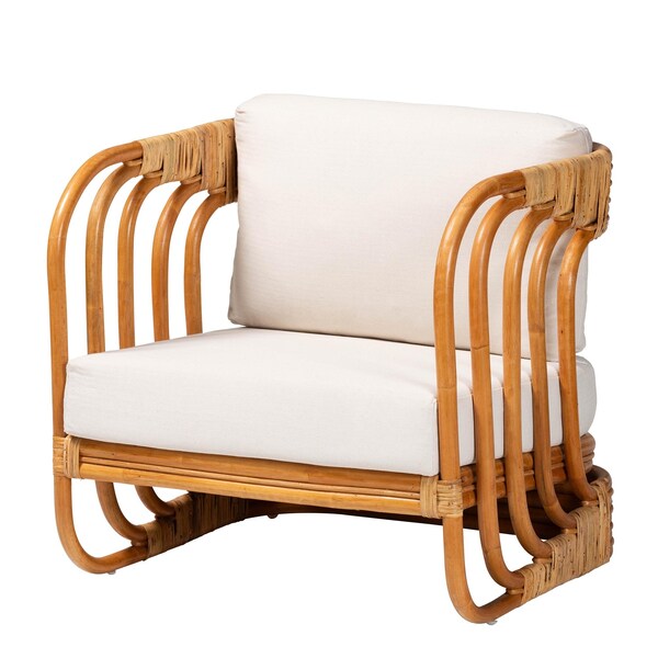 Bali & Pari Corsa Modern Bohemian Natural Rattan Arm Chair - 243-13541-ZORO