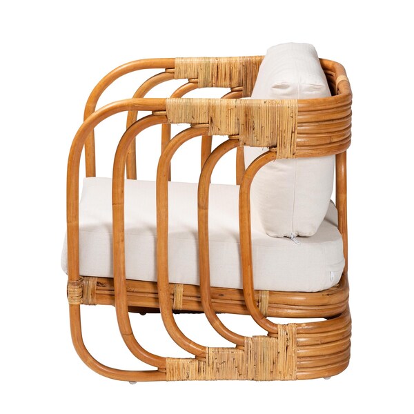 Bali & Pari Corsa Modern Bohemian Natural Rattan Arm Chair - 243-13541-ZORO