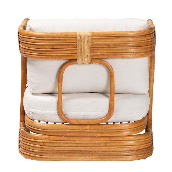 Bali & Pari Corsa Modern Bohemian Natural Rattan Arm Chair - 243-13541-ZORO
