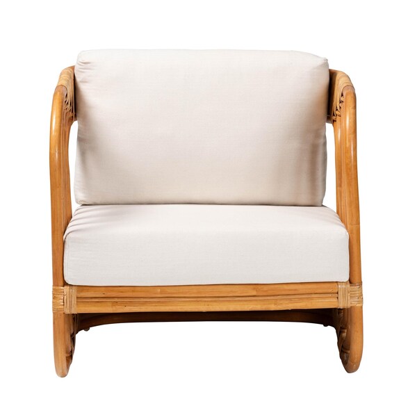 Bali & Pari Corsa Modern Bohemian Natural Rattan Arm Chair - 243-13541-ZORO