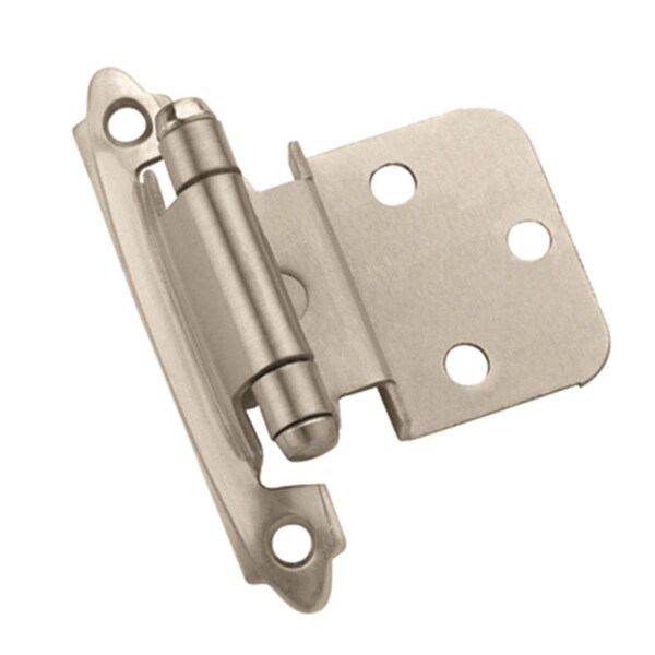Hd Amerock Decorative 0.38 in. Inset Self Closing Cabinet Door Hinge- Satin Chrome - A03428 G10