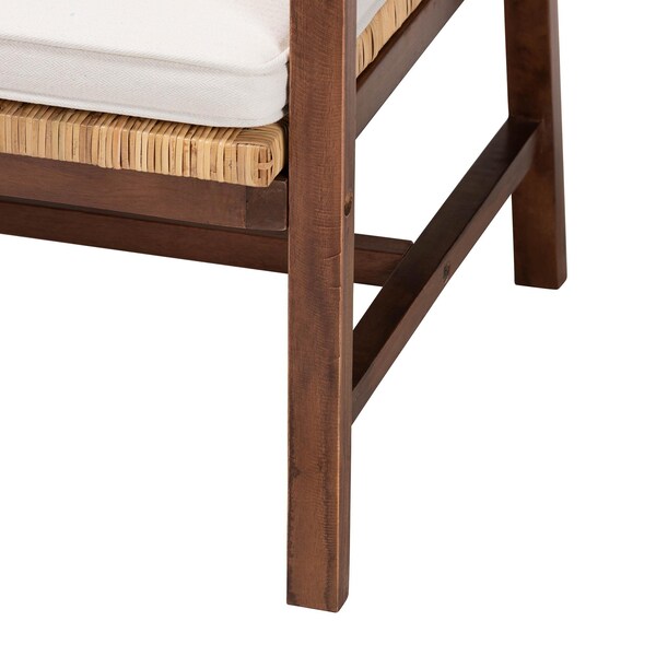 Bali & Pari Lovina Bohemian Light Honey Rattan and Acacia Wood Arm Chair - 245-13574-ZORO