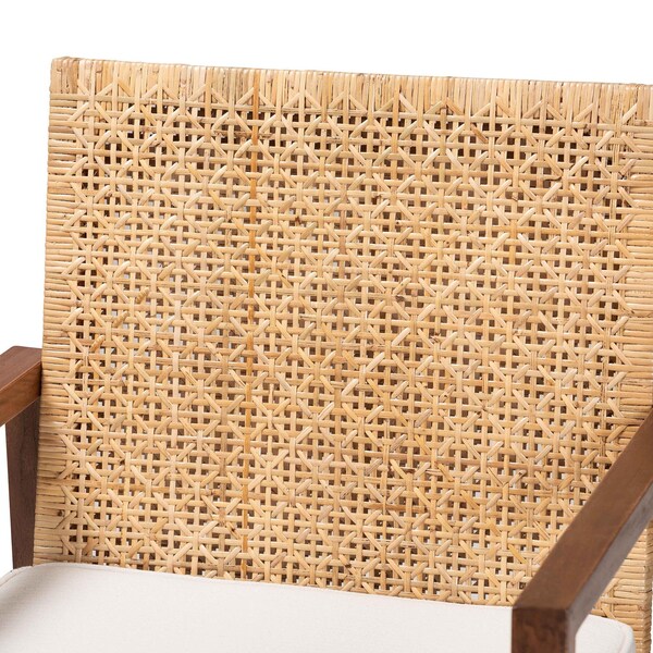Bali & Pari Lovina Bohemian Light Honey Rattan and Acacia Wood Arm Chair - 245-13574-ZORO