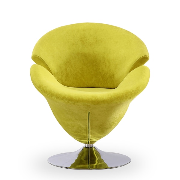 Manhattan Comfort Tulip Swivel Accent Chair Set of 4 in Multi Color Orange, Yellow, Green and Red - 4-AC029