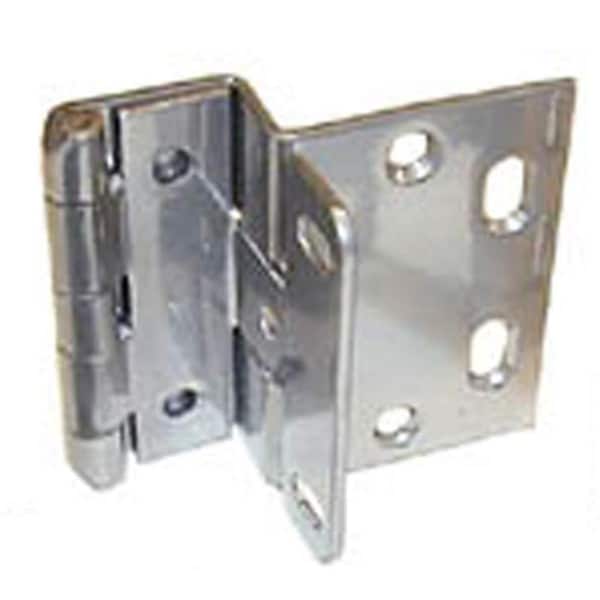 Hd RPC 10.18 in. Door Overlay Hinges- Chrome Powder Coat finish for 0.75 in. doors - C376 P28