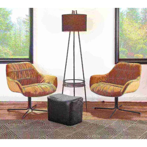 Lumisource Wayne Swivel Lounge Chair - CHR-WYNE BKY