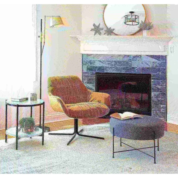 Lumisource Wayne Swivel Lounge Chair - CHR-WYNE BKY