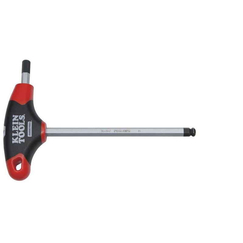Llave Allen en T mango en forma de T de 1/2 pulg. con extremo de bola de 6 pulg. - JTH6E17BE de Klein Tools
