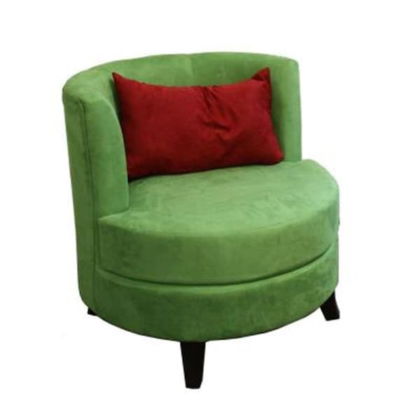 Convenience Concepts 30.5 in. Green Accent Chair With Pillow - HI2629642