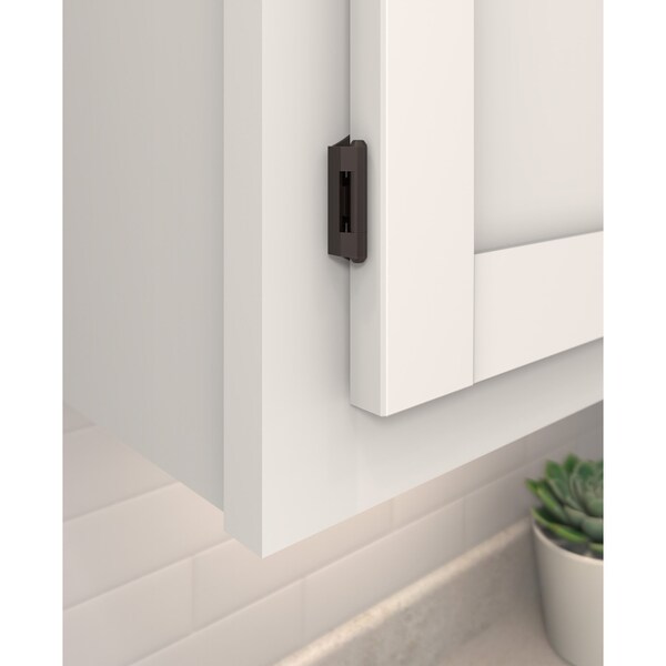 Amerock 1/4 in 6 mm Overlay Self-Closing, Partial Wrap Oil-Rubbed Bronze Hinge - 1 Pair - BPR7566ORB