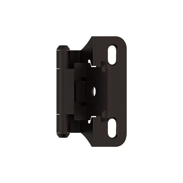 Amerock 1/4 in 6 mm Overlay Self-Closing, Partial Wrap Oil-Rubbed Bronze Hinge - 1 Pair - BPR7566ORB