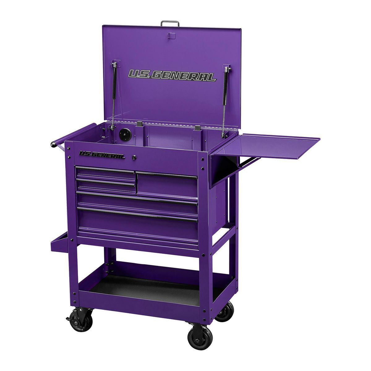 Carrito mecánico de 5 cajones, General de EE. UU., de 30 pulgadas, morado - 70698
