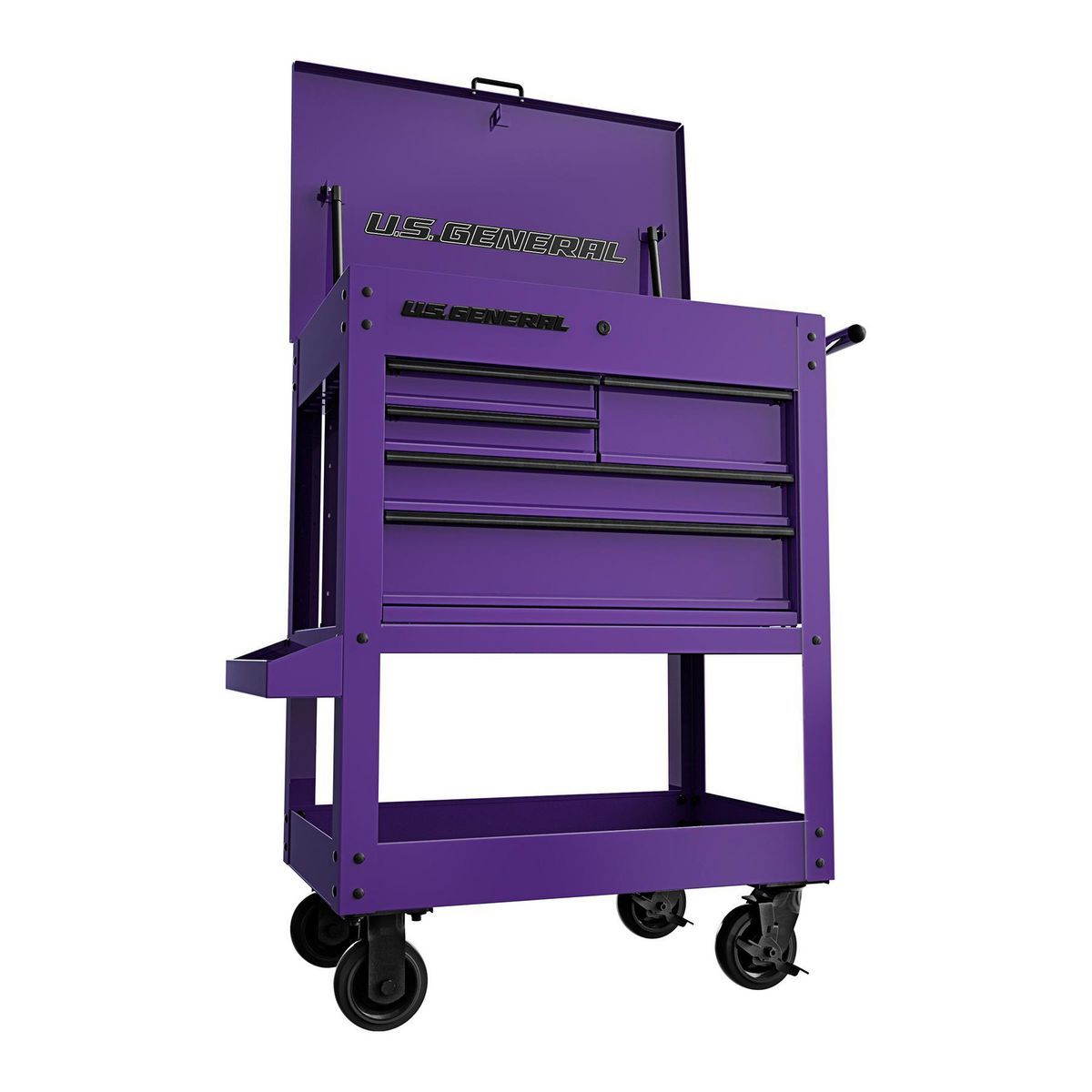 Carrito mecánico de 5 cajones, General de EE. UU., de 30 pulgadas, morado - 70698
