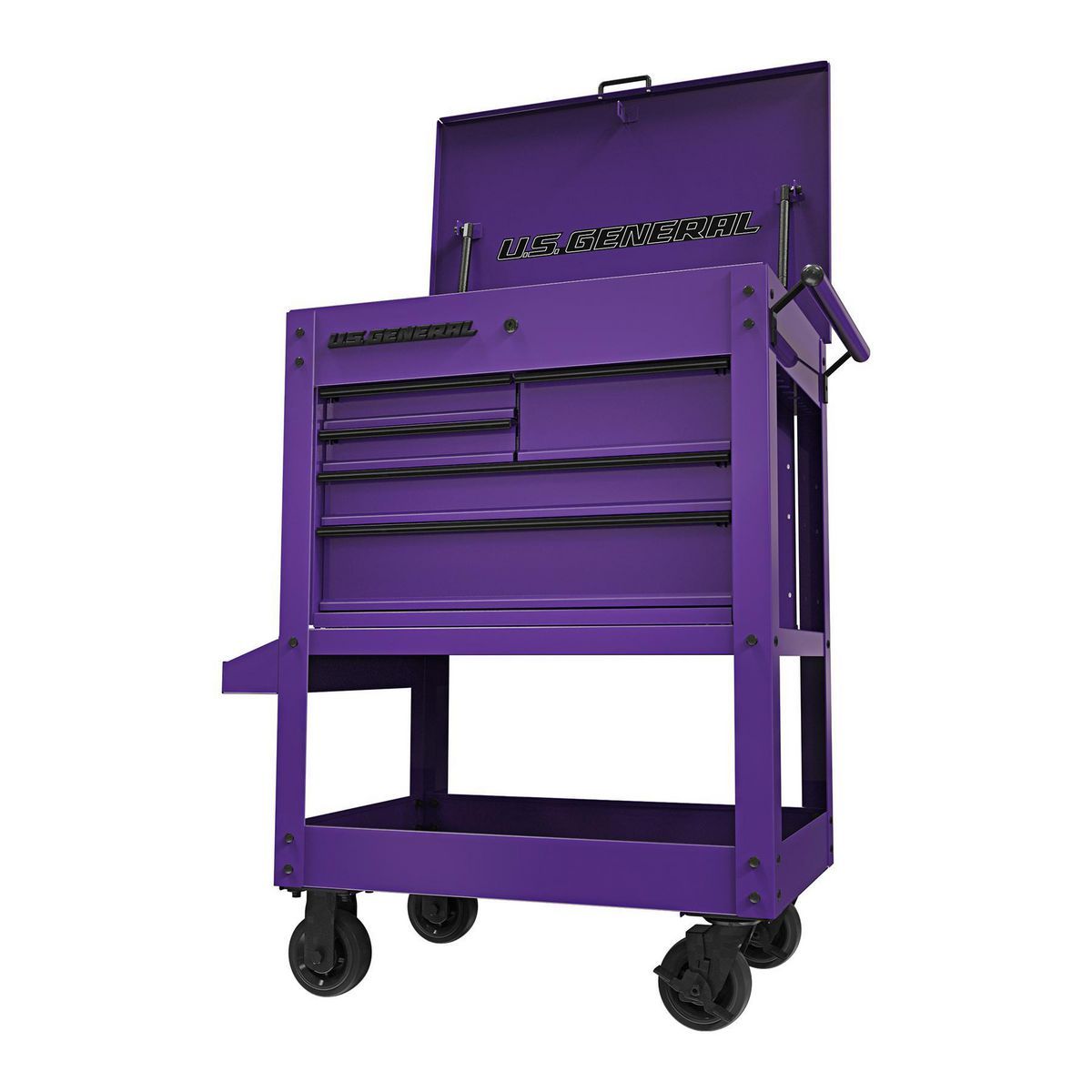 Carrito mecánico de 5 cajones, General de EE. UU., de 30 pulgadas, morado - 70698