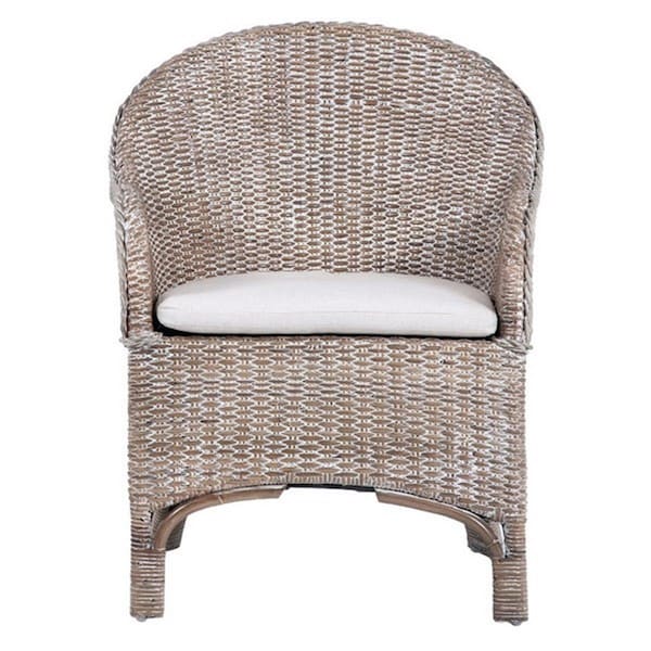 Safavieh Antonia Gray & White Wash Accent Chair with Cushion - 33.5 x 22 x 26.8 in. - ACH6504A