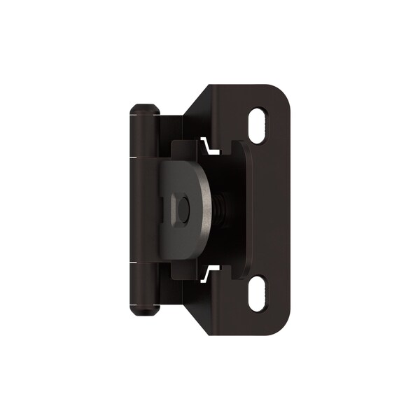 Amerock 1/4 in 6 mm Overlay Single Demountable, Partial Wrap Oil-Rubbed Bronze Hinge - 1 Pair - BPR8715ORB