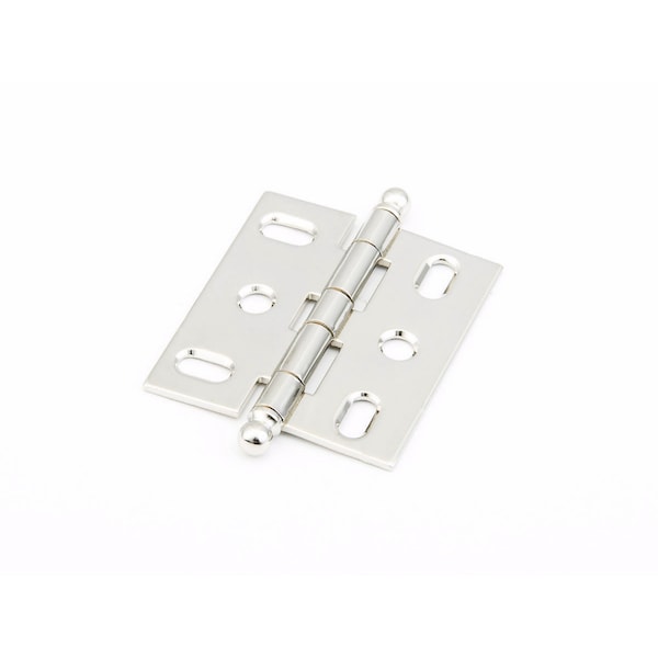 Schaub Ball Tip Mortise Cabinet Hinge Polished Nickel Finish - 1111B-PN