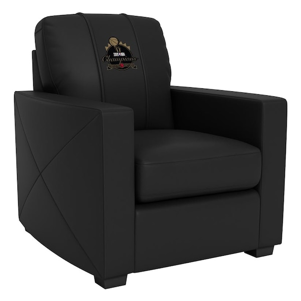 Dreamseat Silver Club Chair with Toronto Raptors Primary 2019 Champions Logo - XZ7759002CHCDBK-PSNBA32074