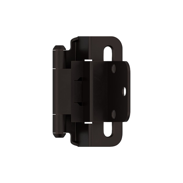 Amerock 3/8in 10 mm Inset Self-Closing, Partial Wrap Oil-Rubbed Bronze Hinge - 1 Pair - BPR7565ORB