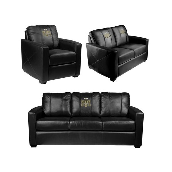 Dreamseat Silver Club Chair with AEW The Elite Logo - XZ7759002CHCDBK-PSAEW0010