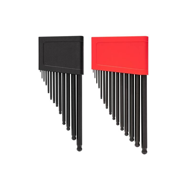 TEKTON Juego de Llaves Hexagonales con Punta de Bola de 0.050 a 3/8 pulgadas, 1.3-10 mm, con Soporte (28 piezas) - KLX91302