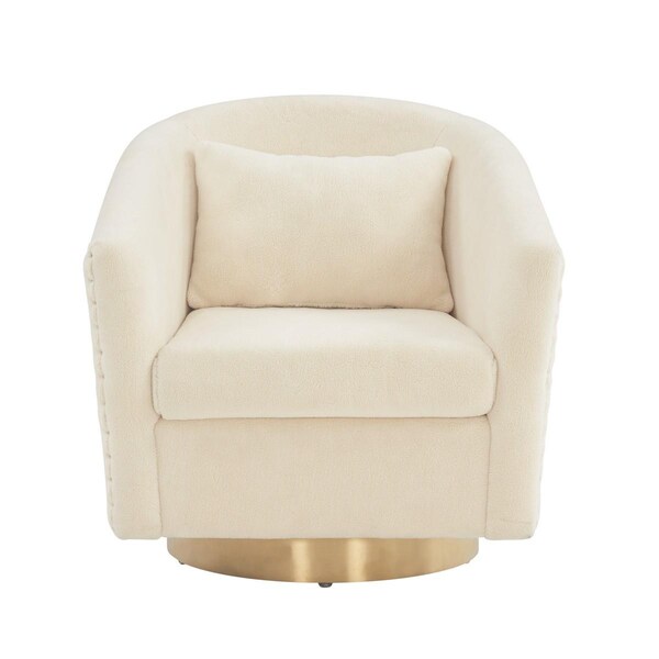 Safavieh Clara Quilted Swivel Tub Chair, Ivory - SFV4702M