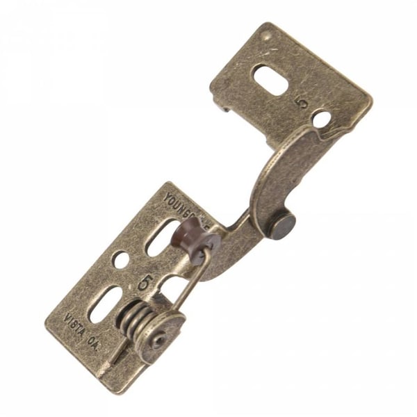 Youngdale Antique Brass 1/4 in. Overlay Self-Closing Hinge, PK 10 - 54.105.03X10