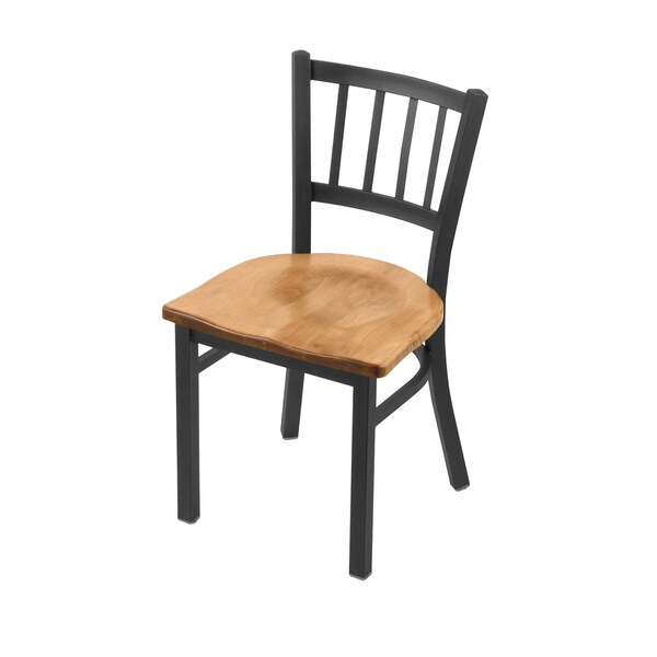 Holland Bar Stool Co 610 Contessa 18" Chair with Pewter Finish and Medium Maple Seat - 61018PWMEDMPL