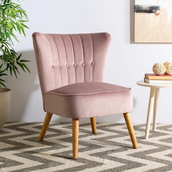 Safavieh June Mid Century Accent Chair, Mauve & Natural - 31.1 x 25.6 x 27.2 in. - ACH4500C