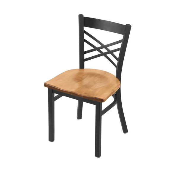 Holland Bar Stool Co 620 Catalina 18" Chair with Pewter Finish and Medium Maple Seat - 62018PWMEDMPL