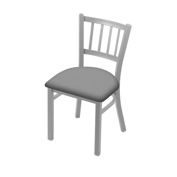 Holland Bar Stool Co 610 Contessa 18" Chair with Anodized Nickel Finish and Canter Folkstone Grey Seat - 61018AN007