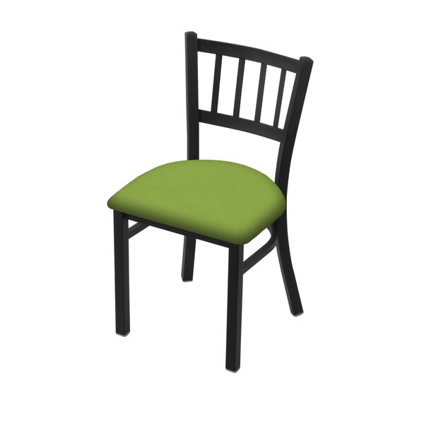 Holland Bar Stool Co 610 Contessa 18" Chair with Black Wrinkle Finish and Canter Kiwi Green Seat - 61018BW009