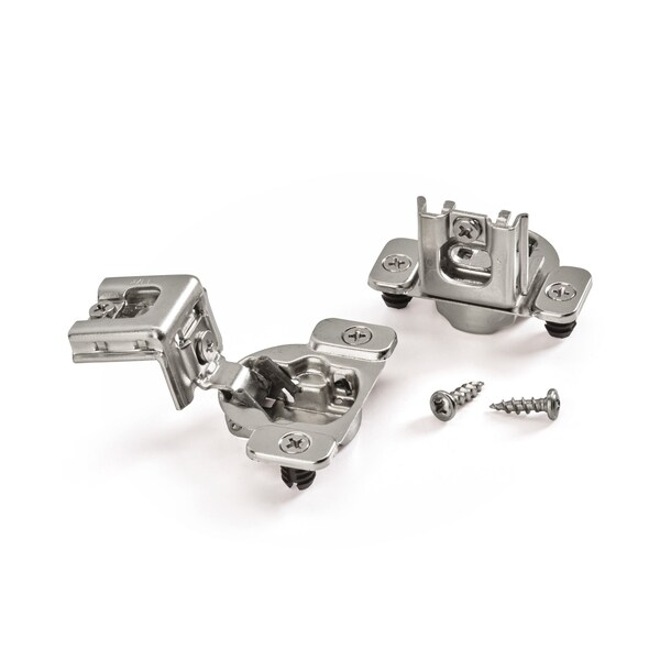 Amerock 1-1/4 in 32 mm Overlay Matrix Concealed Nickel Hinge, 1 Pair - BPR2811C1314