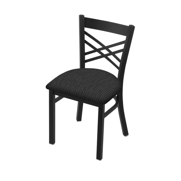 Holland Bar Stool Co 620 Catalina 18" Chair with Black Wrinkle Finish and Graph Coal Seat - 62018BW018