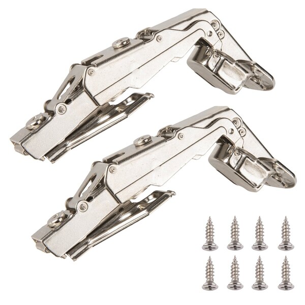 South Main Hardware 35mm Euro 110-Degree Nickel Plated Full Overlay Hinge (5-Pairs) - HINGE-FO-110-35