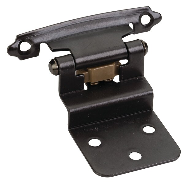 Hardware Resources Traditional 3/8 in Inset Hinge with Semi-Concealed Frame Wing - Dark Antique Copper Machined - P5922DACM