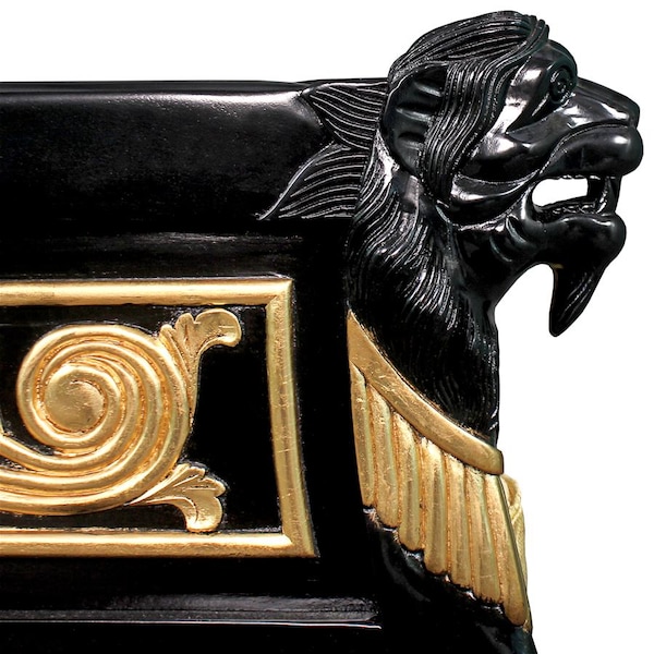 Design Toscano Caesar's Royal Lions Hand-Carved Throne Chair - AF51422