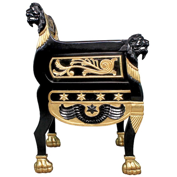 Design Toscano Caesar's Royal Lions Hand-Carved Throne Chair - AF51422