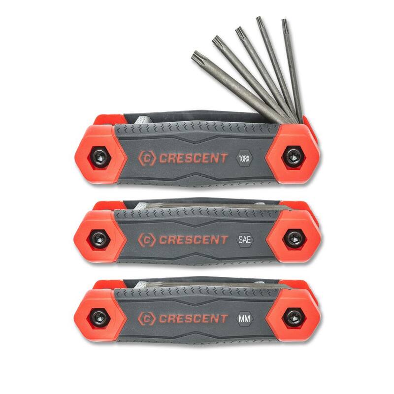 Crescent Folding SAE/Metric/Torx Dual Material Key Set (3-Pieces) - CHK3PC