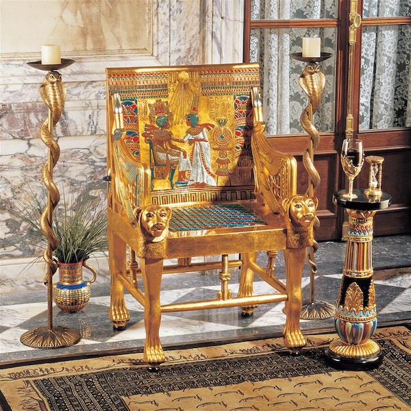 Design Toscano King Tutankhamen's Egyptian Throne Chair - WU70259