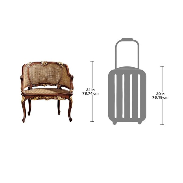 Design Toscano Louis XV French Rattan Chair - AF1553