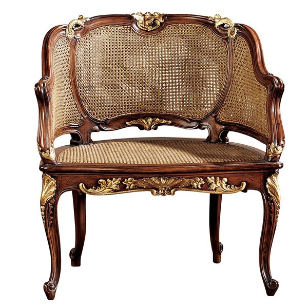 Design Toscano Louis XV French Rattan Chair - AF1553