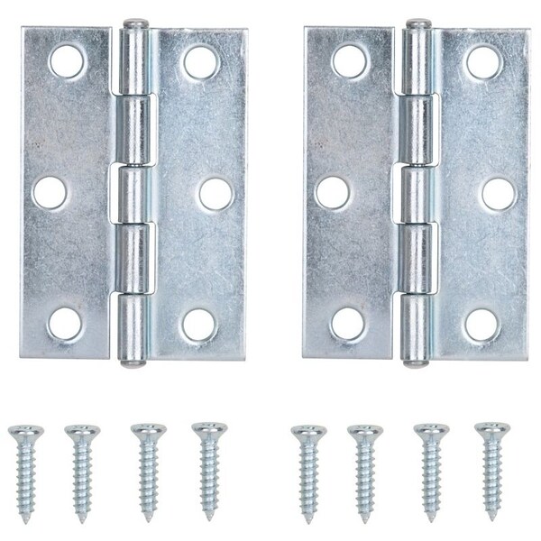 Prosource Cabinet Hinge, Steel, Zinc, Fixed Pin, 180 deg Range of Motion, Full Mortise Mounting, 20 Pair lb - LR-050-PS