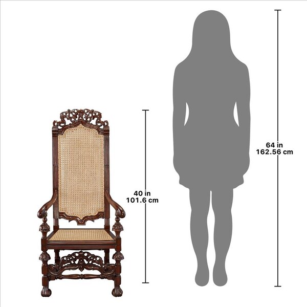 Design Toscano William and Mary Mahogany Armchair, PK 2 - AF91554